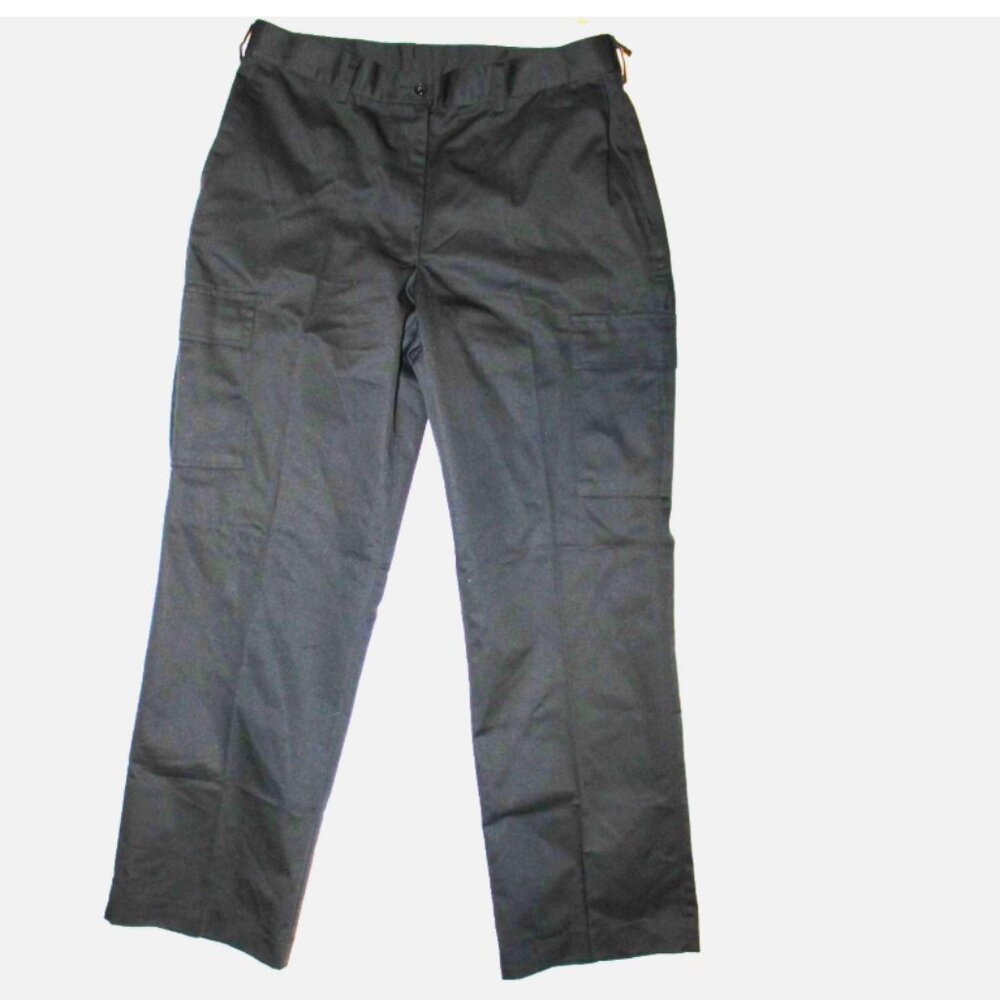 Edwards Garment Ladies Utility Flat Front Cargo Pants Black, Size 16 NWT